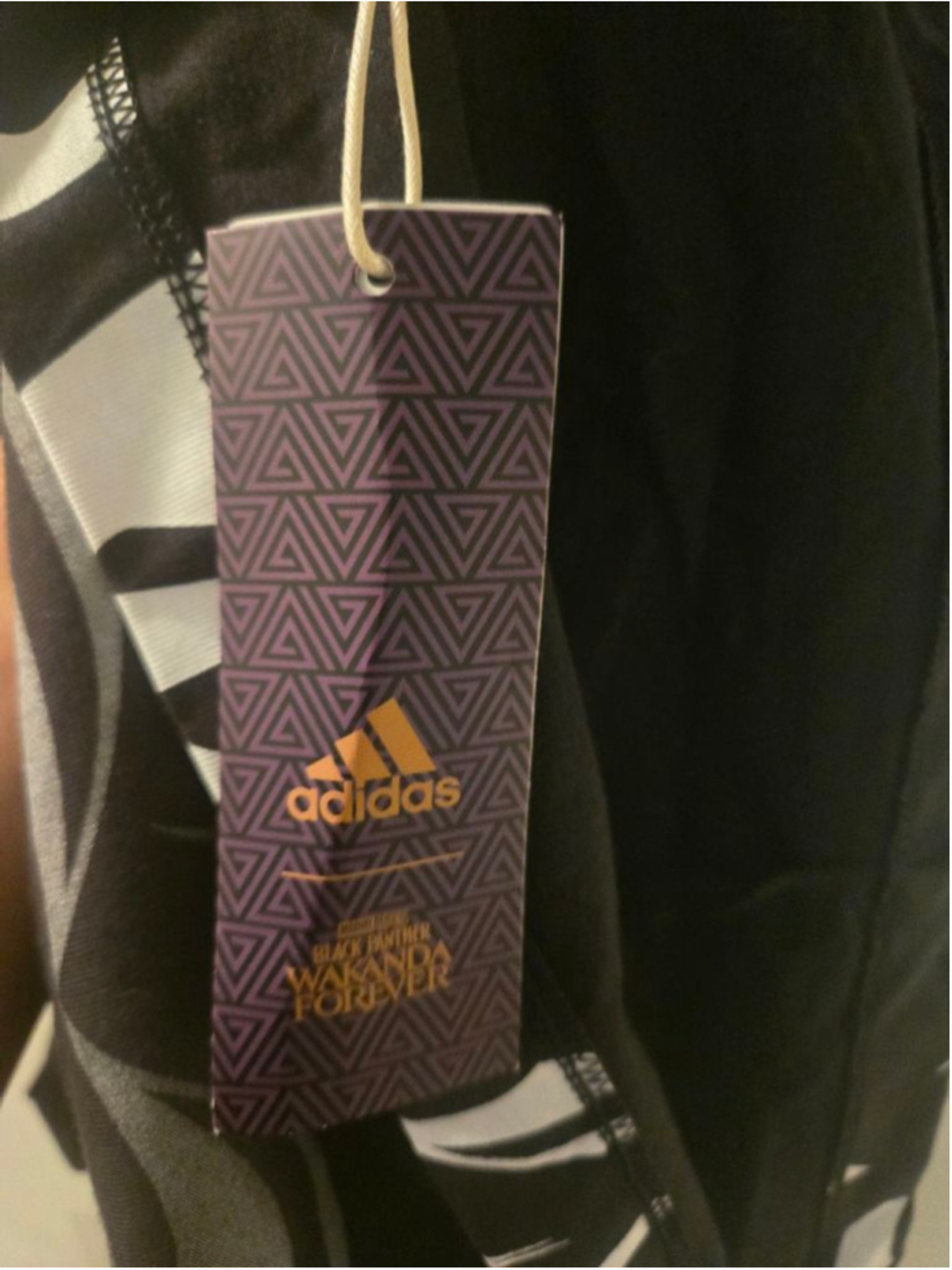 Women's Adidas Black Panther Black White Midi Dress M - Picture 5 of 5